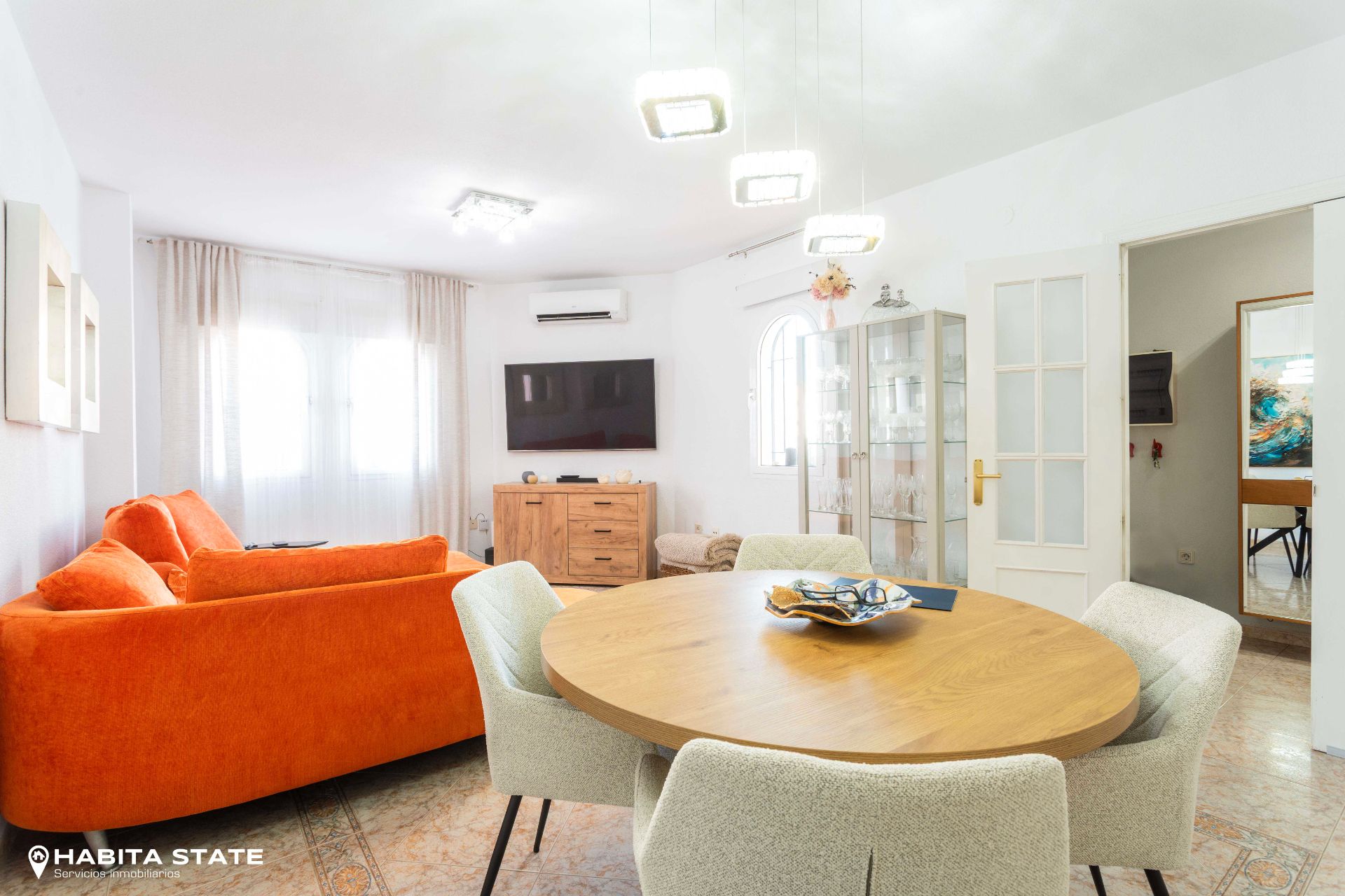 Living room of Single-family semi-detached for sale in Huércal de Almería  with Air Conditioner and Terrace