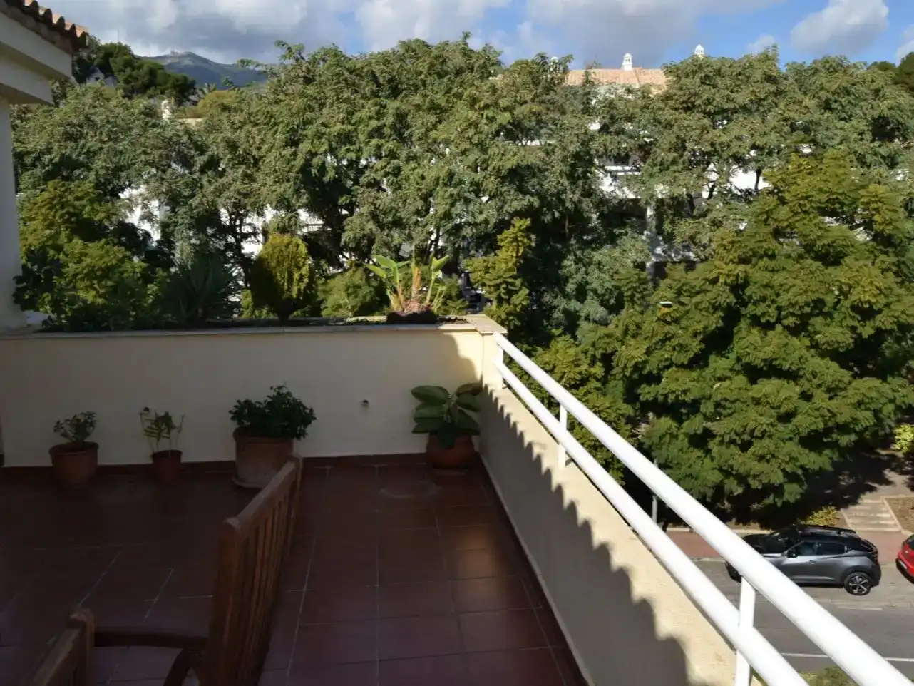 Terrasse von Wohnung zur Miete in Benalmádena mit Klimaanlage und Schwimmbad