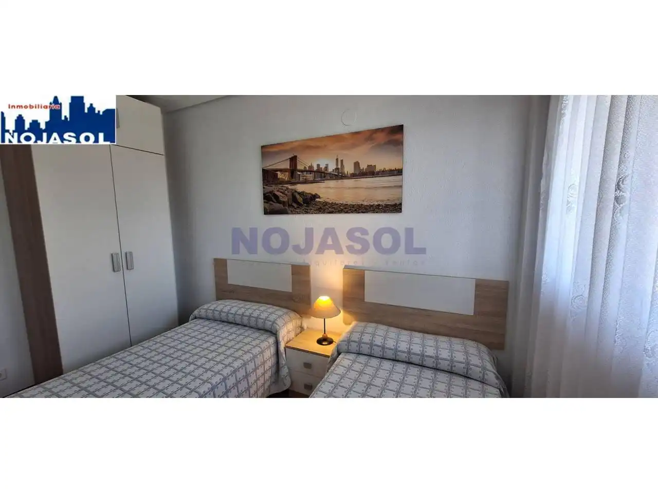 Schlafzimmer von Wohnung zur Miete in Noja mit Heizung, Terrasse und Möbliert