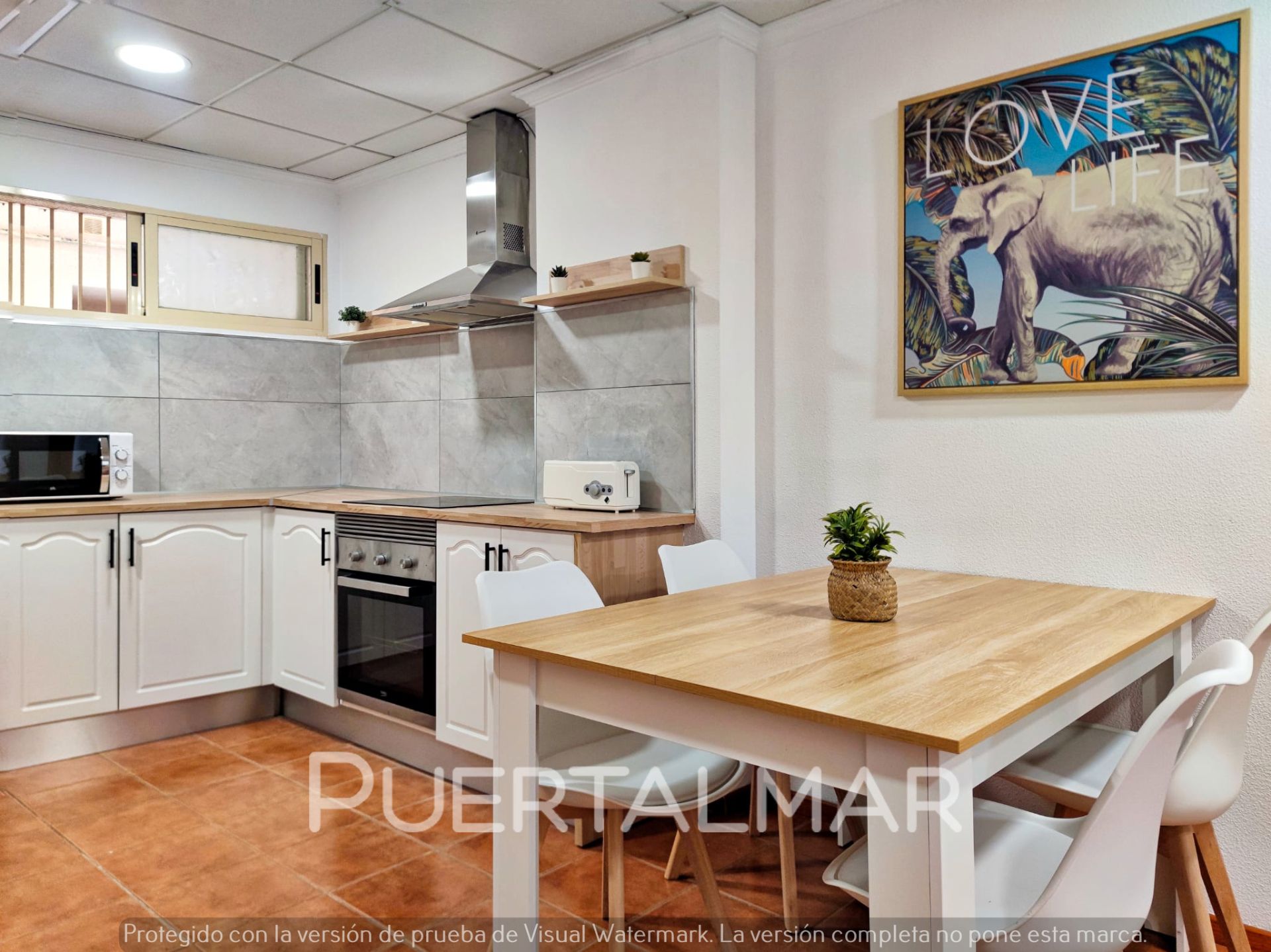 Cocina de Piso de alquiler en Sant Joan d'Alacant con Aire acondicionado, Calefacción y Amueblado
