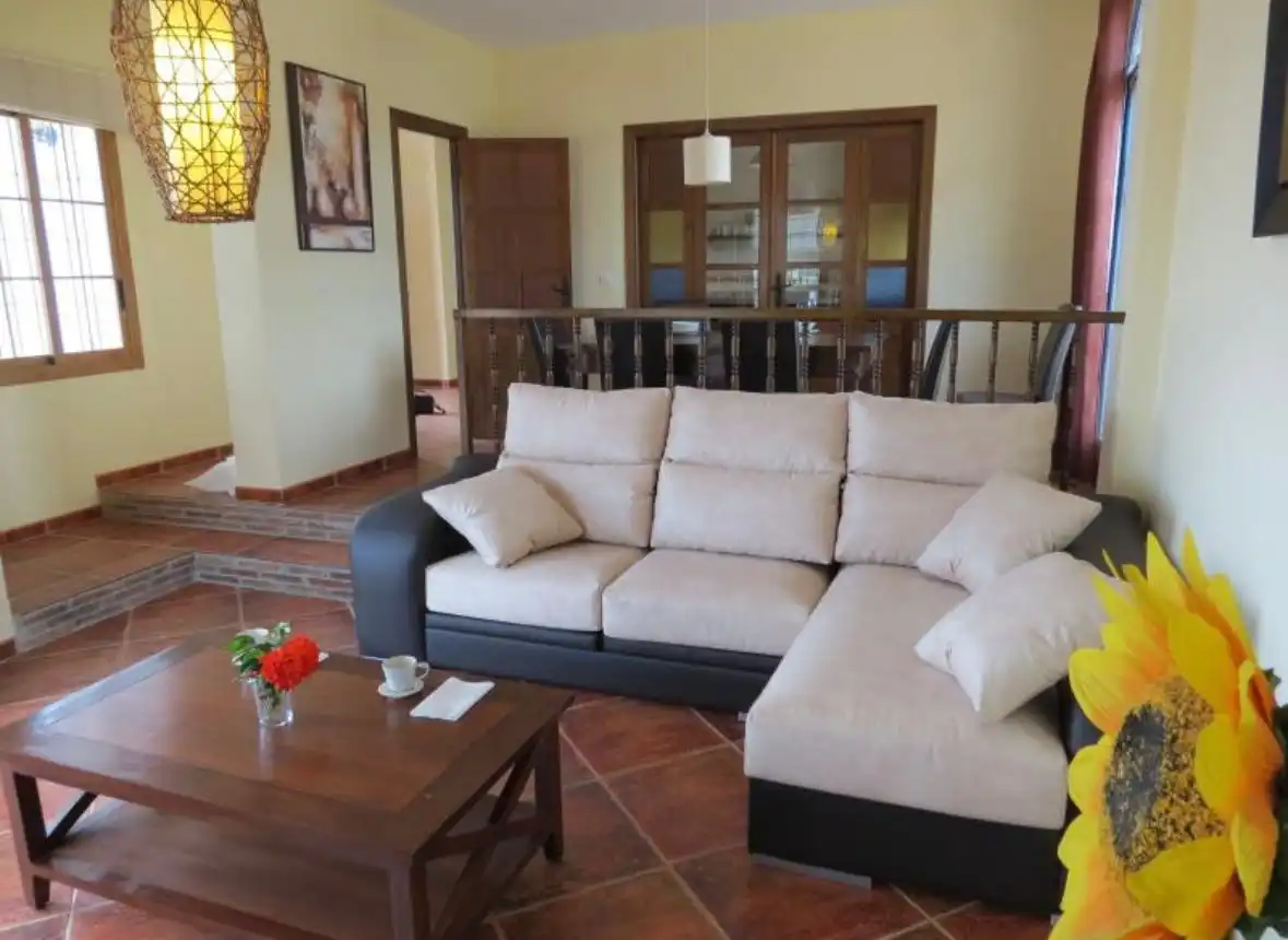 Sala de estar de Casa o chalet de alquiler en Frigiliana con Aire acondicionado, Calefacción y Terraza