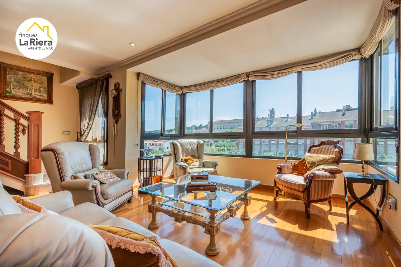 Sala de estar de Ático en venta en Arenys de Mar con Aire acondicionado, Calefacción y Parquet