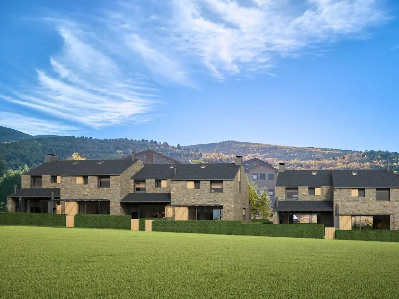 Exterior view of Duplexes for sale in Puigcerdà  with Heating, Private garden and Community pool