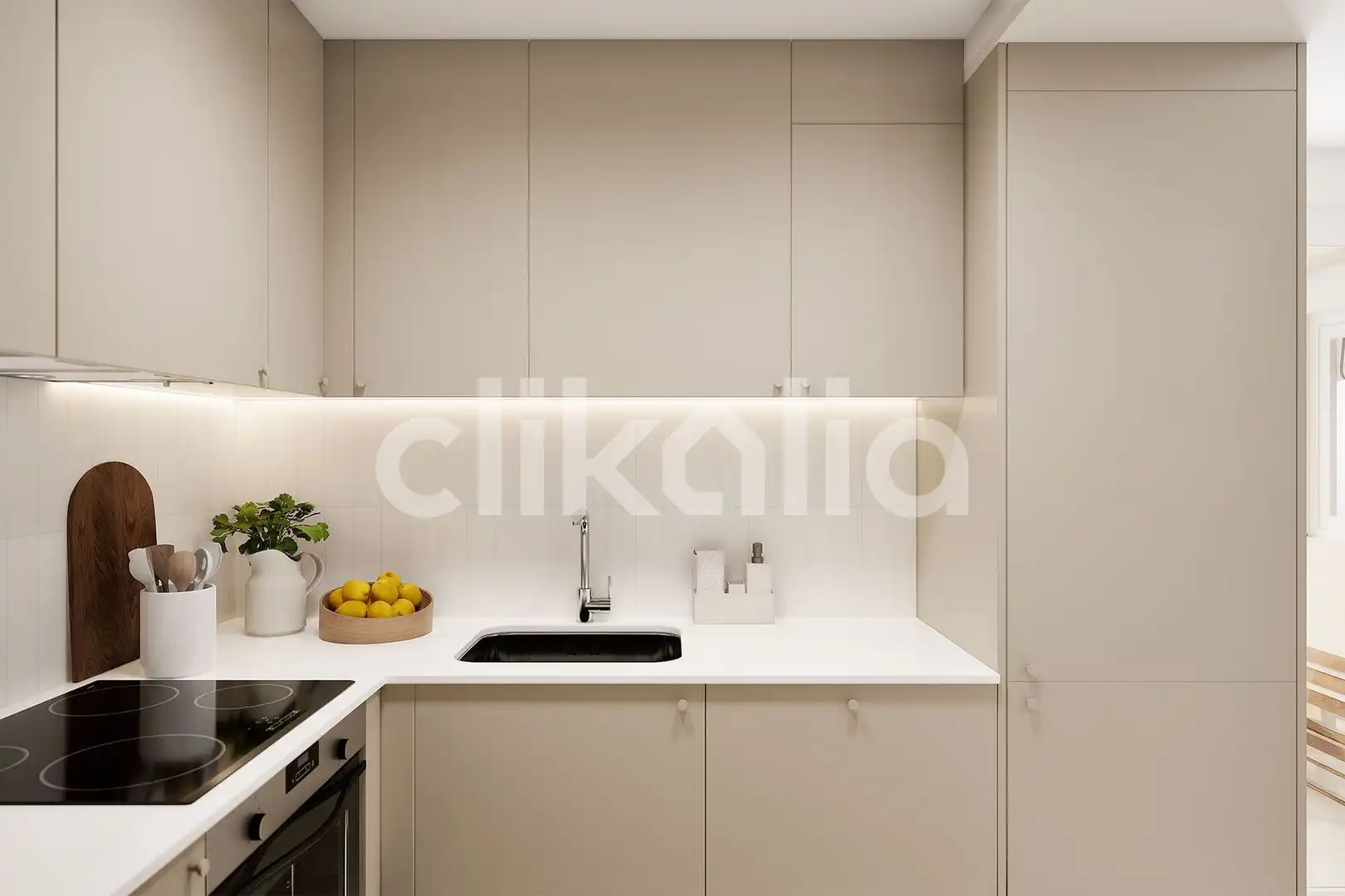 Kitchen of Flat for sale in Madrid  with Air Conditioner, Heating and Terrace