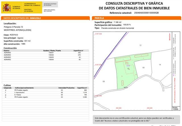Terreno en Venta en LLITERA (DE) en Aitona