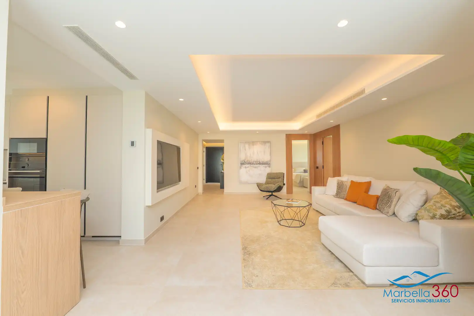 Sala de estar de Casa o chalet en venta en Estepona con Aire acondicionado, Calefacción y Jardín privado
