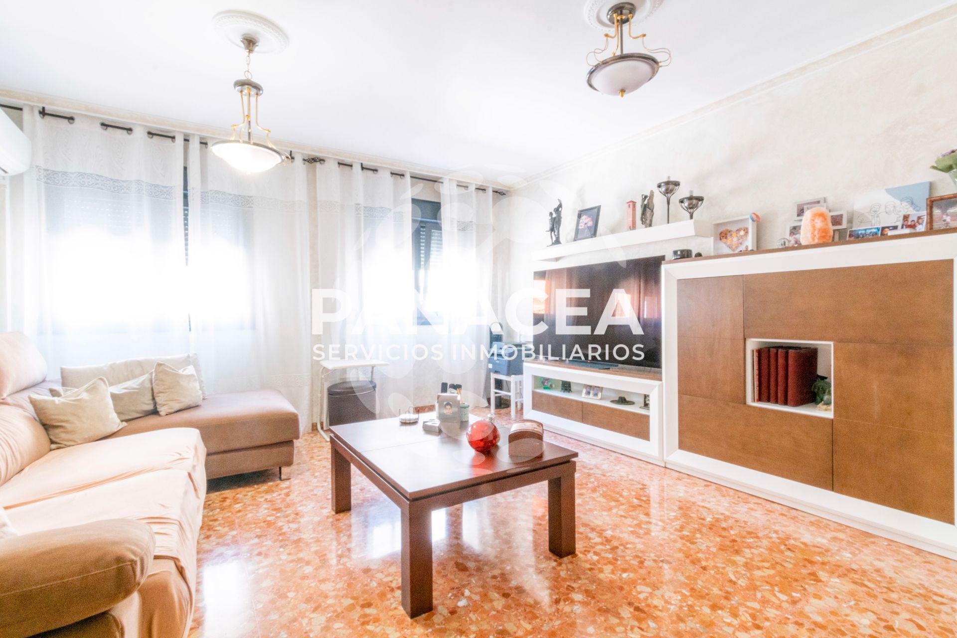 Living room of Flat for sale in Roquetas de Mar  with Air Conditioner, Furnished and Oven