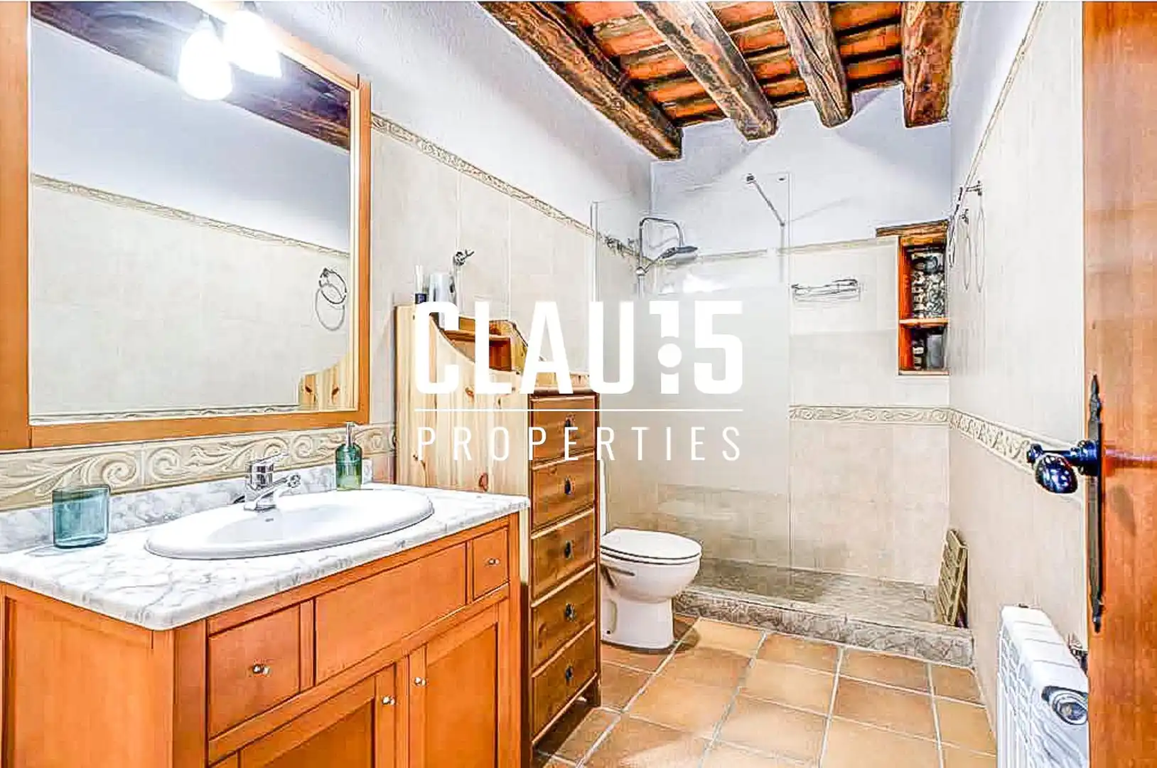 Baño de Finca rústica en venta en Pineda de Mar con Jardín privado, Terraza y Amueblado