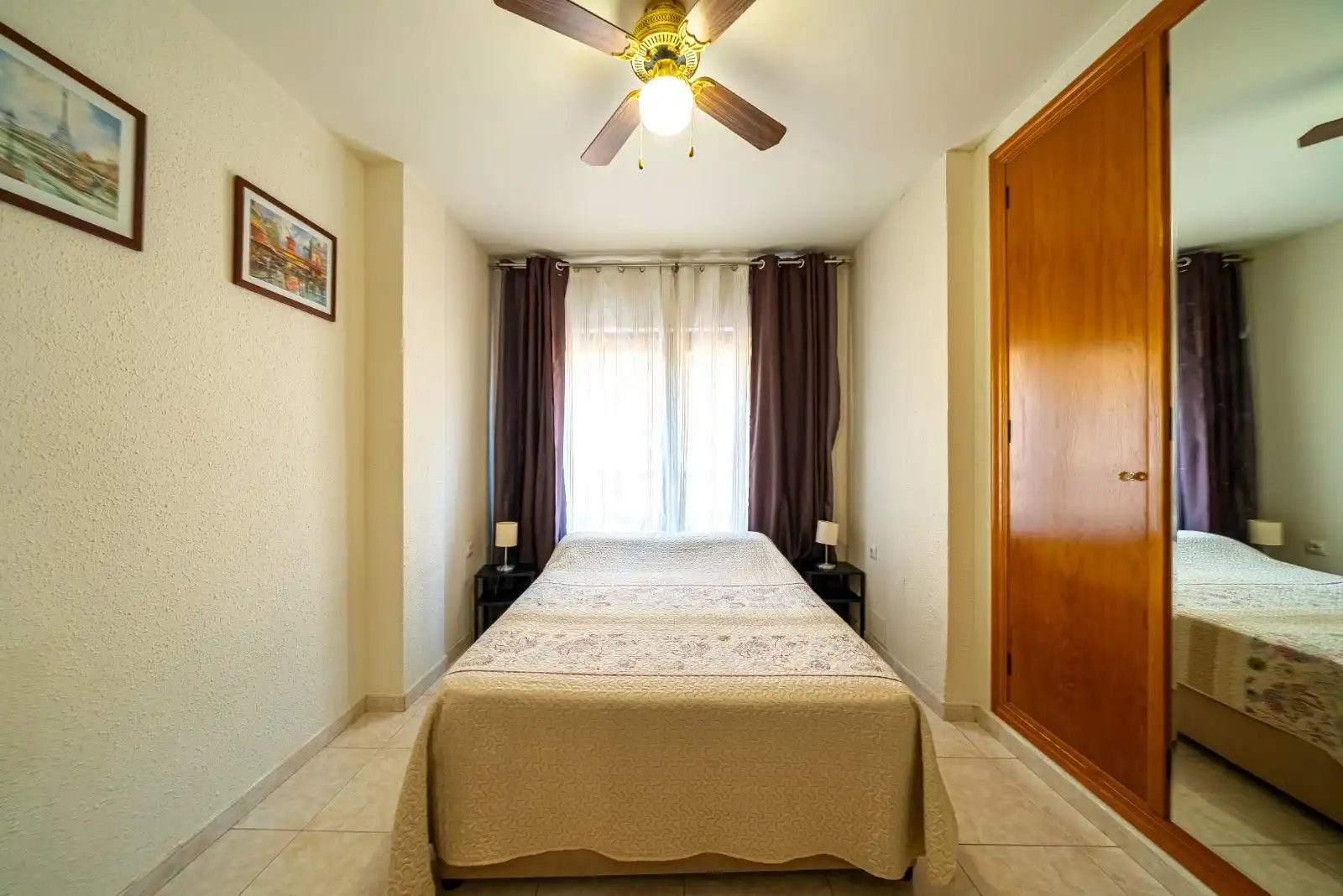 Dormitori de Apartament de lloguer en Alicante / Alacant amb Aire condicionat, Calefacció i Moblat
