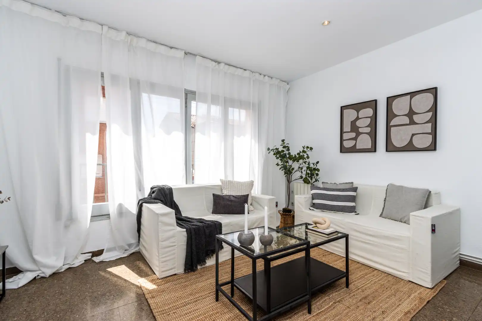 Sala d'estar de Pis en venda en Terrassa amb Calefacció i Terrassa