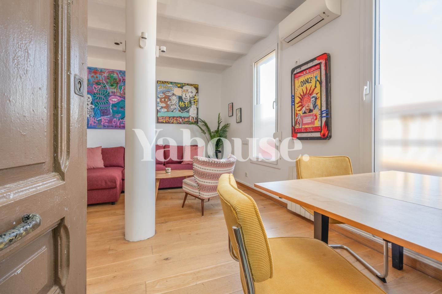 Sala d'estar de Àtic en venda en  Barcelona Capital amb Aire condicionat, Calefacció i Parquet