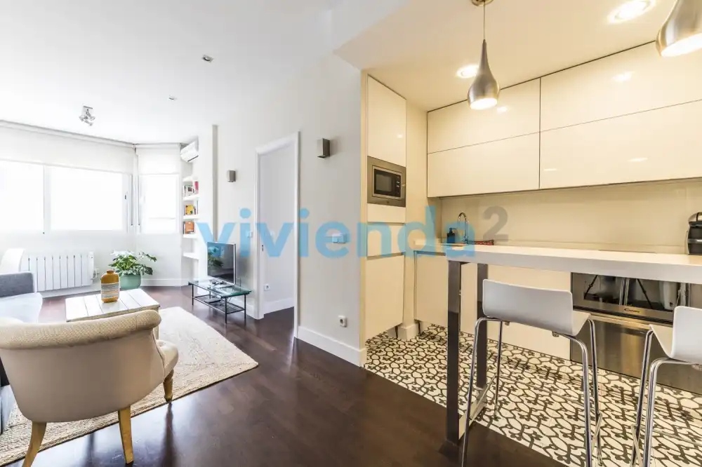 Wohnzimmer von Wohnung zur Miete in Madrid mit Klimaanlage und Heizung