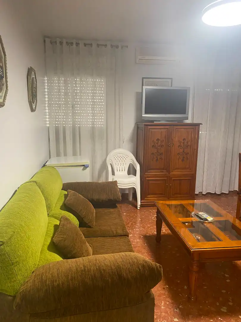 Sala d'estar de Pis de lloguer en Málaga amb Aire condicionat, Terrassa i Moblat