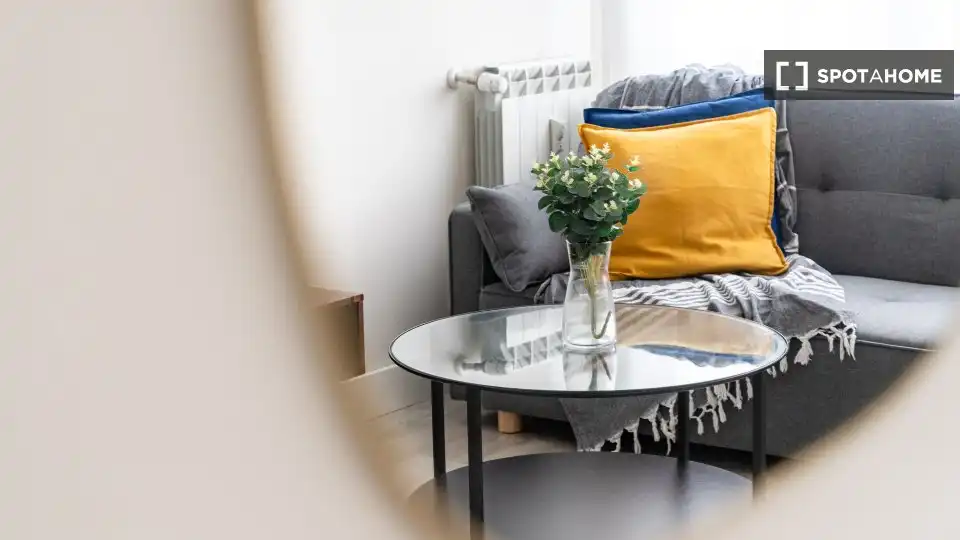Sala de estar de Piso de alquiler en Madrid con Aire acondicionado, Calefacción y Amueblado