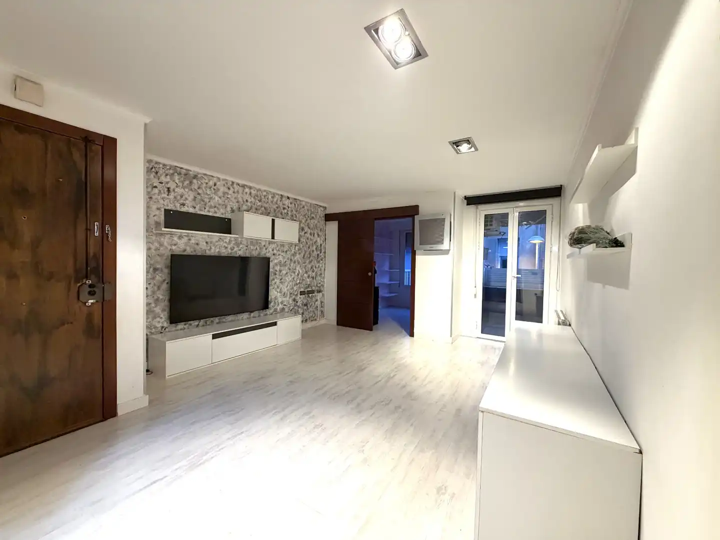 Sala de estar de Piso en venta en Badalona con Aire acondicionado, Parquet y Horno