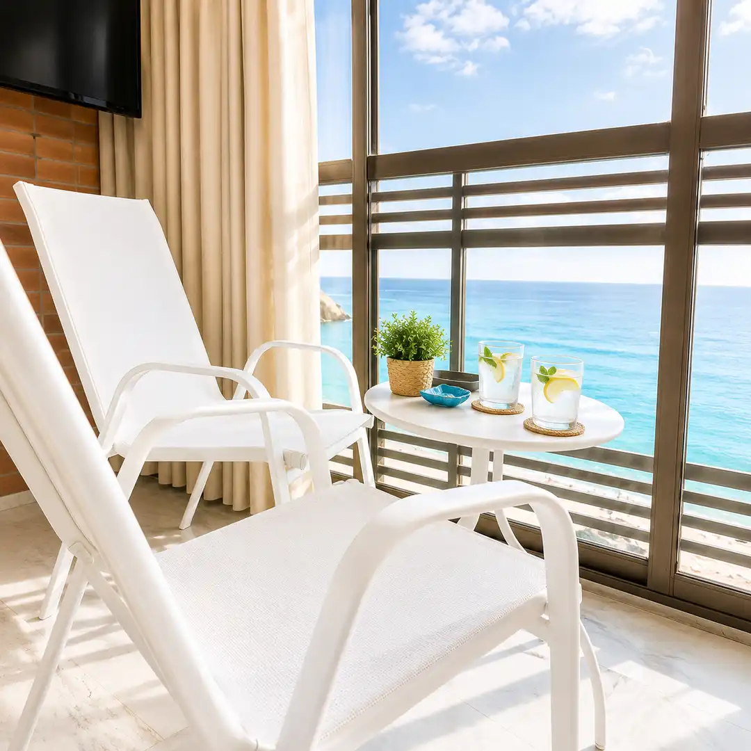 Terrassa de Apartament de lloguer en Benidorm amb Aire condicionat, Terrassa i Moblat
