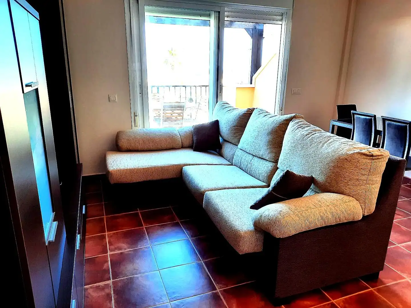 Wohnzimmer von Wohnung zum Verkauf in Cuevas del Almanzora mit Klimaanlage, Privatgarten und Möbliert