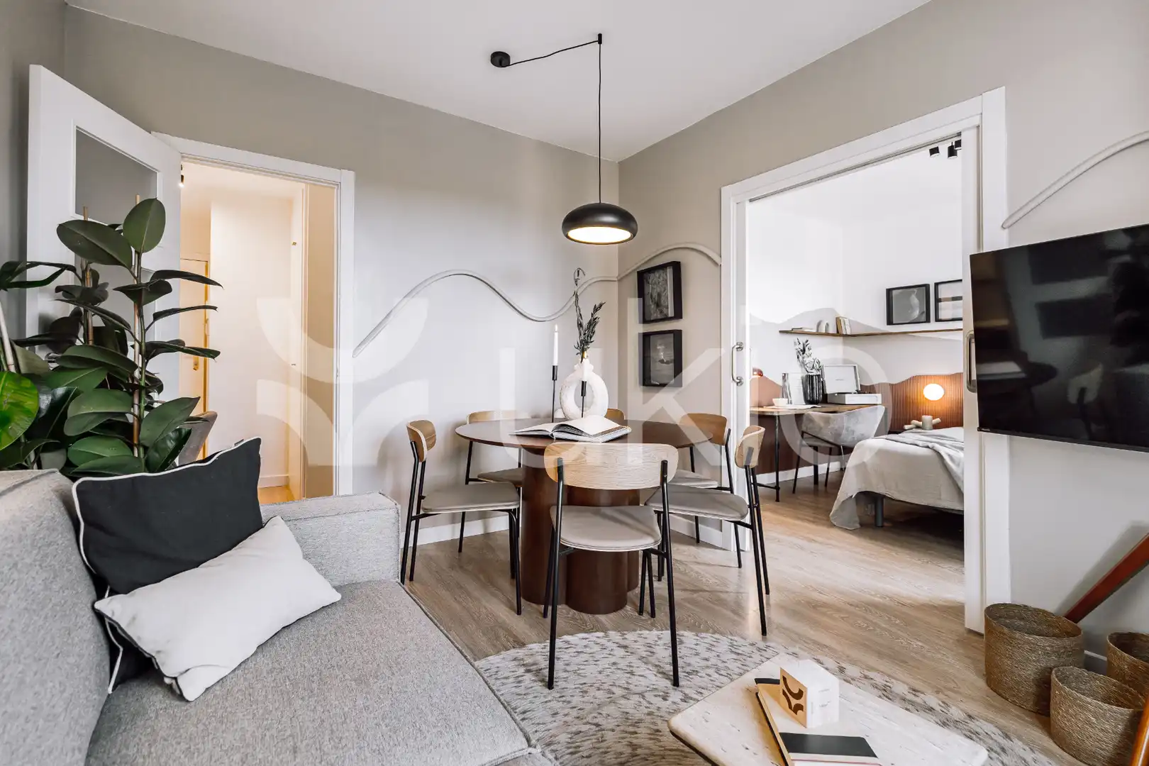 Dormitori de Apartament de lloguer en Madrid amb Aire condicionat, Calefacció i Terrassa