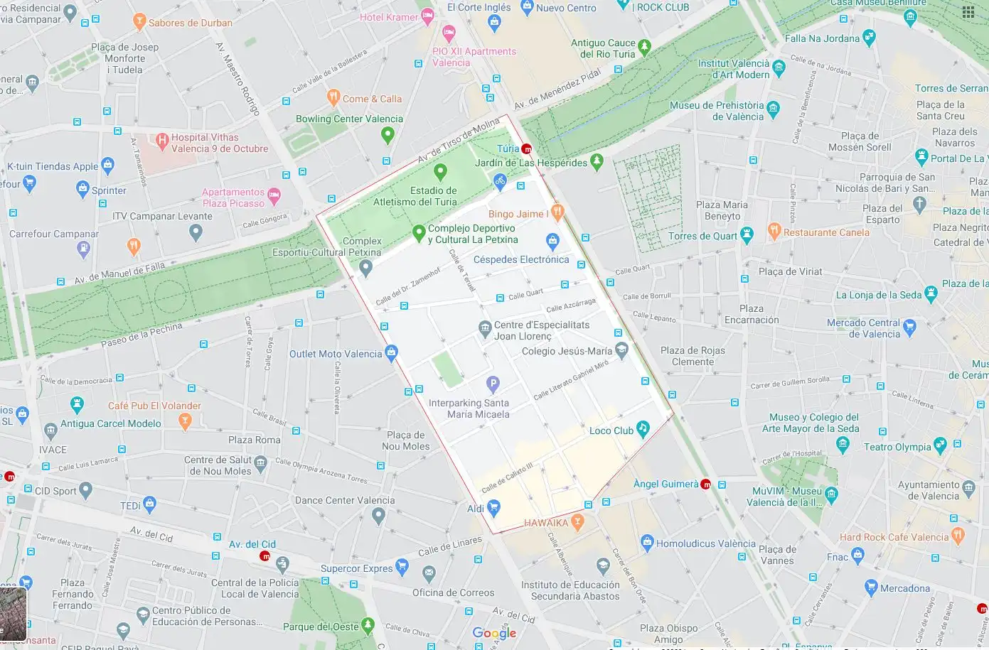 Außenansicht von Wohnung zur Miete in Valencia mit Klimaanlage und Heizung