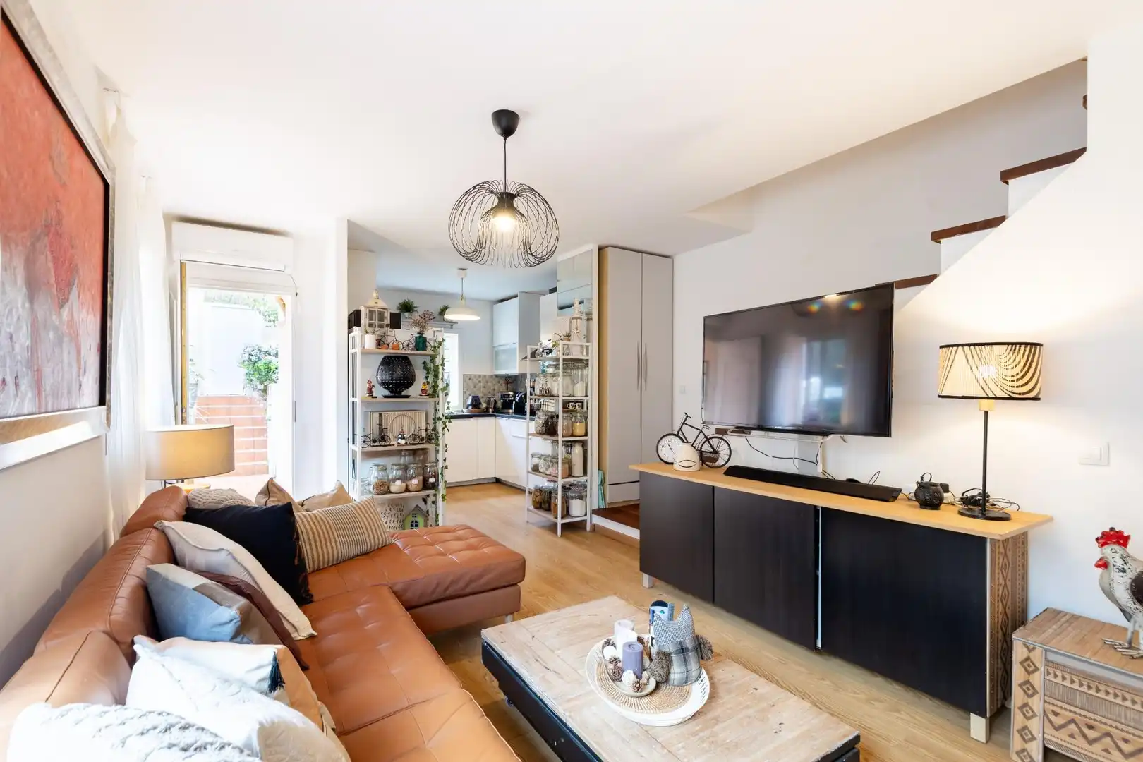 Sala de estar de Casa adosada en venta en  Palma de Mallorca con Aire acondicionado, Calefacción y Jardín privado