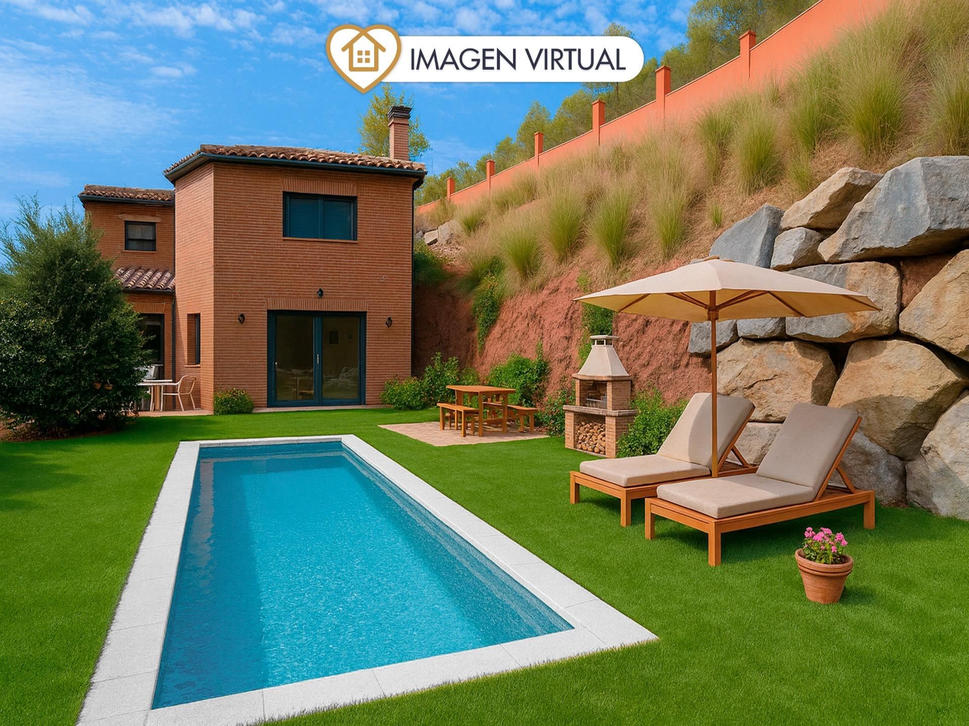 Jardí de Casa o xalet en venda en Cervelló amb Aire condicionat, Jardí privat i Terrassa