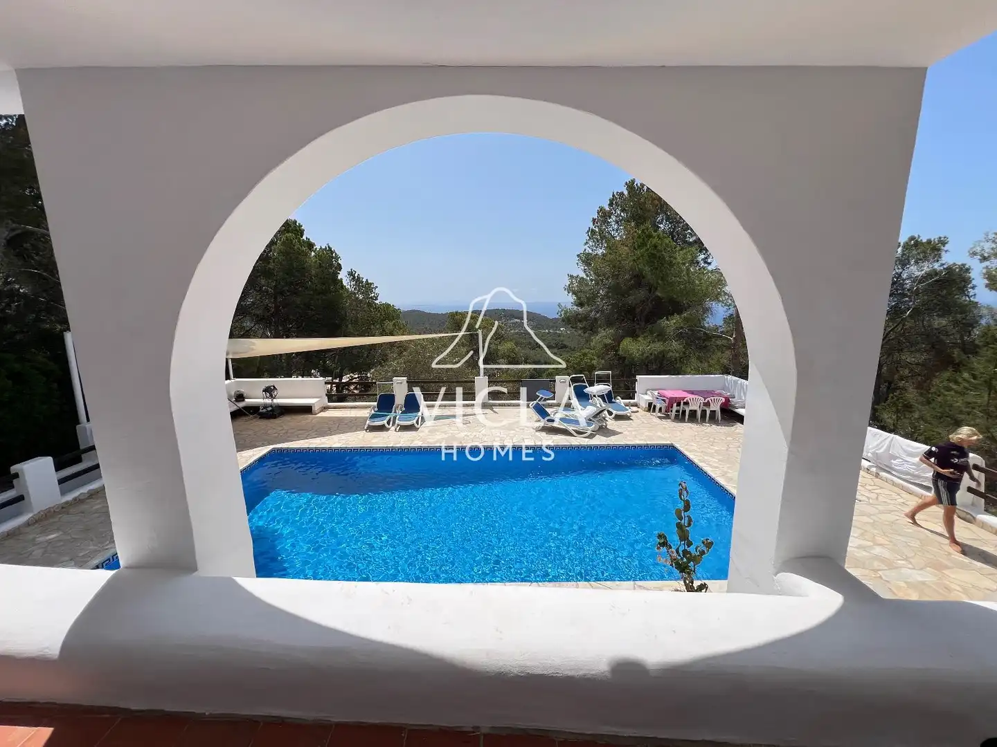 Piscina de Casa o chalet de alquiler en Sant Josep de sa Talaia con Aire acondicionado, Calefacción y Terraza