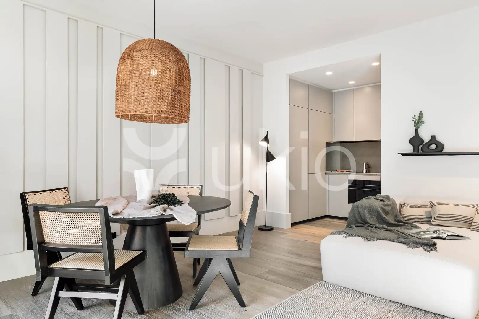 Sala de estar de Apartamento de alquiler en Barcelona con Aire acondicionado, Calefacción y Amueblado