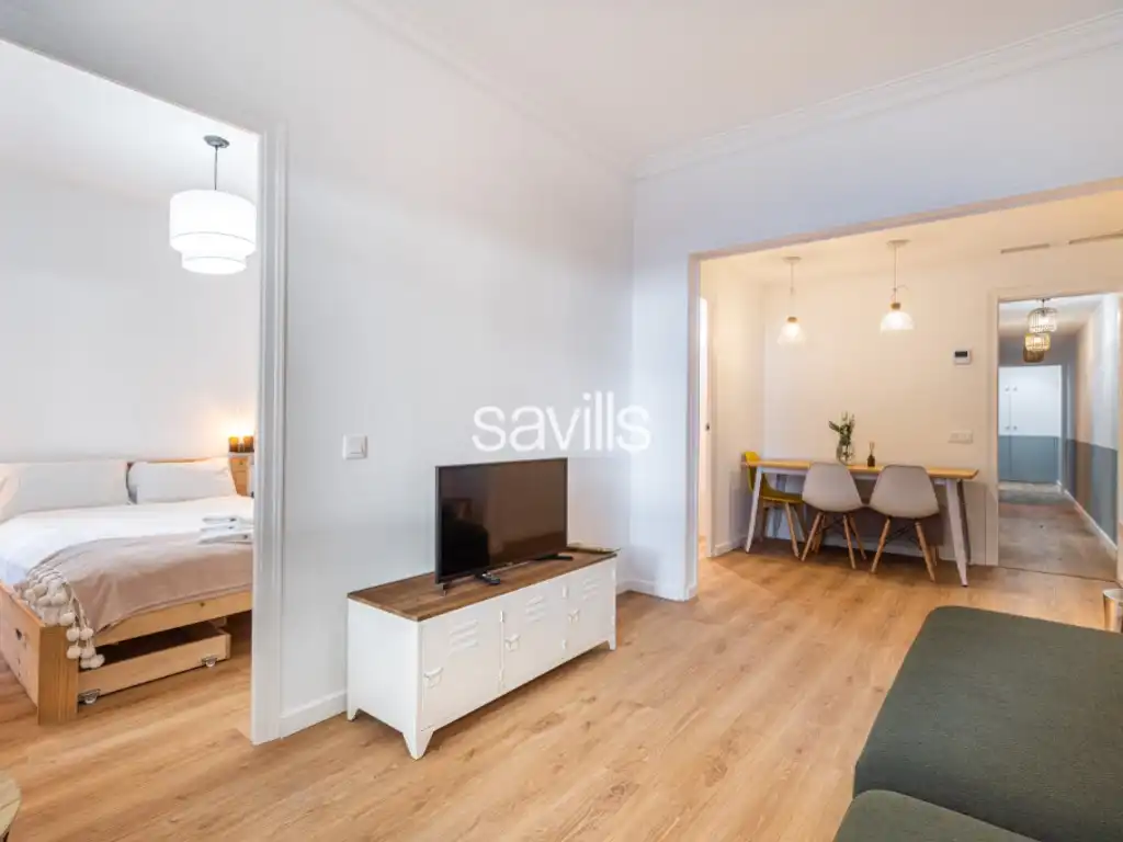 Sala d'estar de Apartament en venda en Barcelona amb Aire condicionat, Moblat i Forn