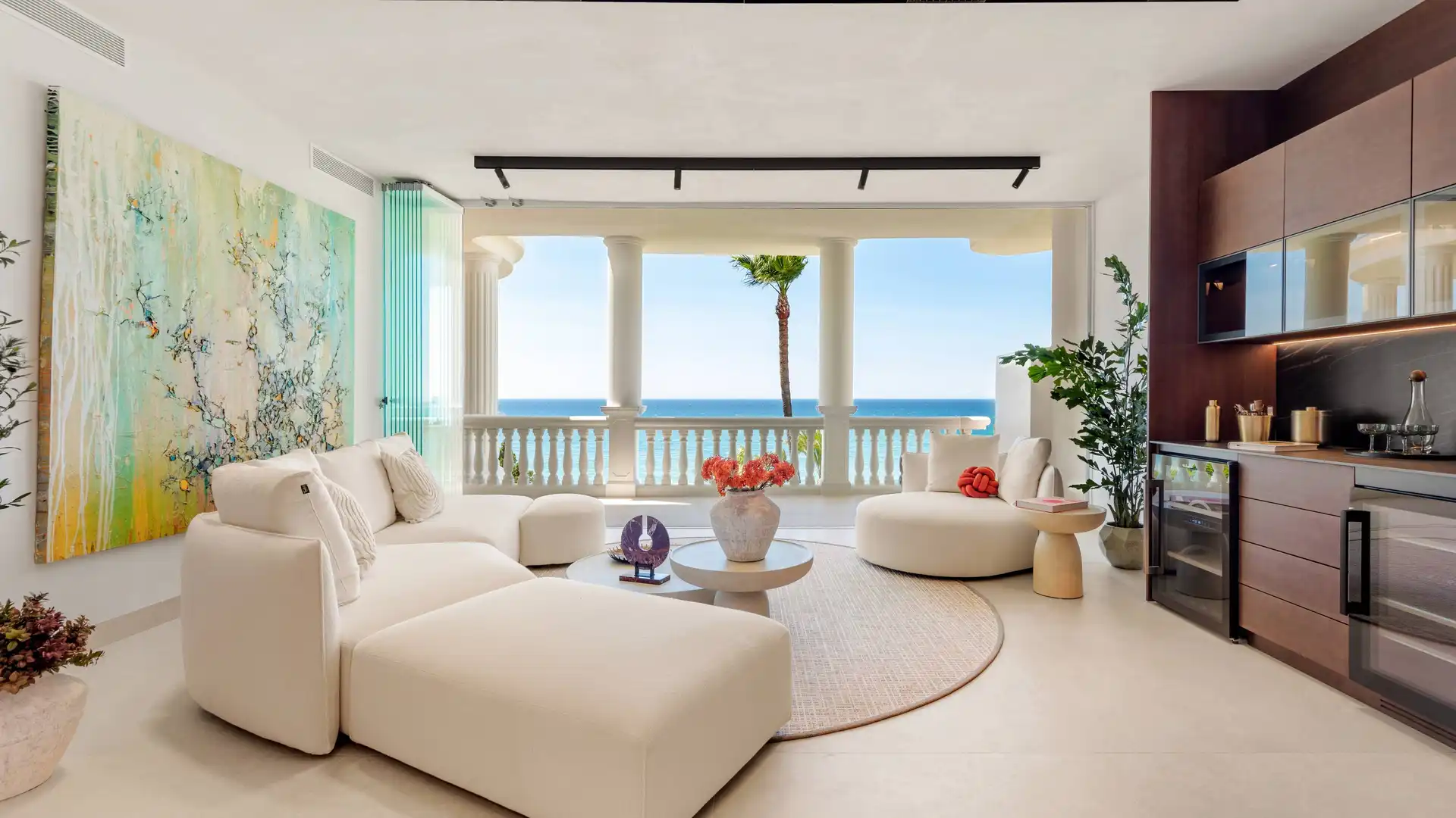 Sala de estar de Piso en venta en Estepona con Aire acondicionado, Terraza y Trastero