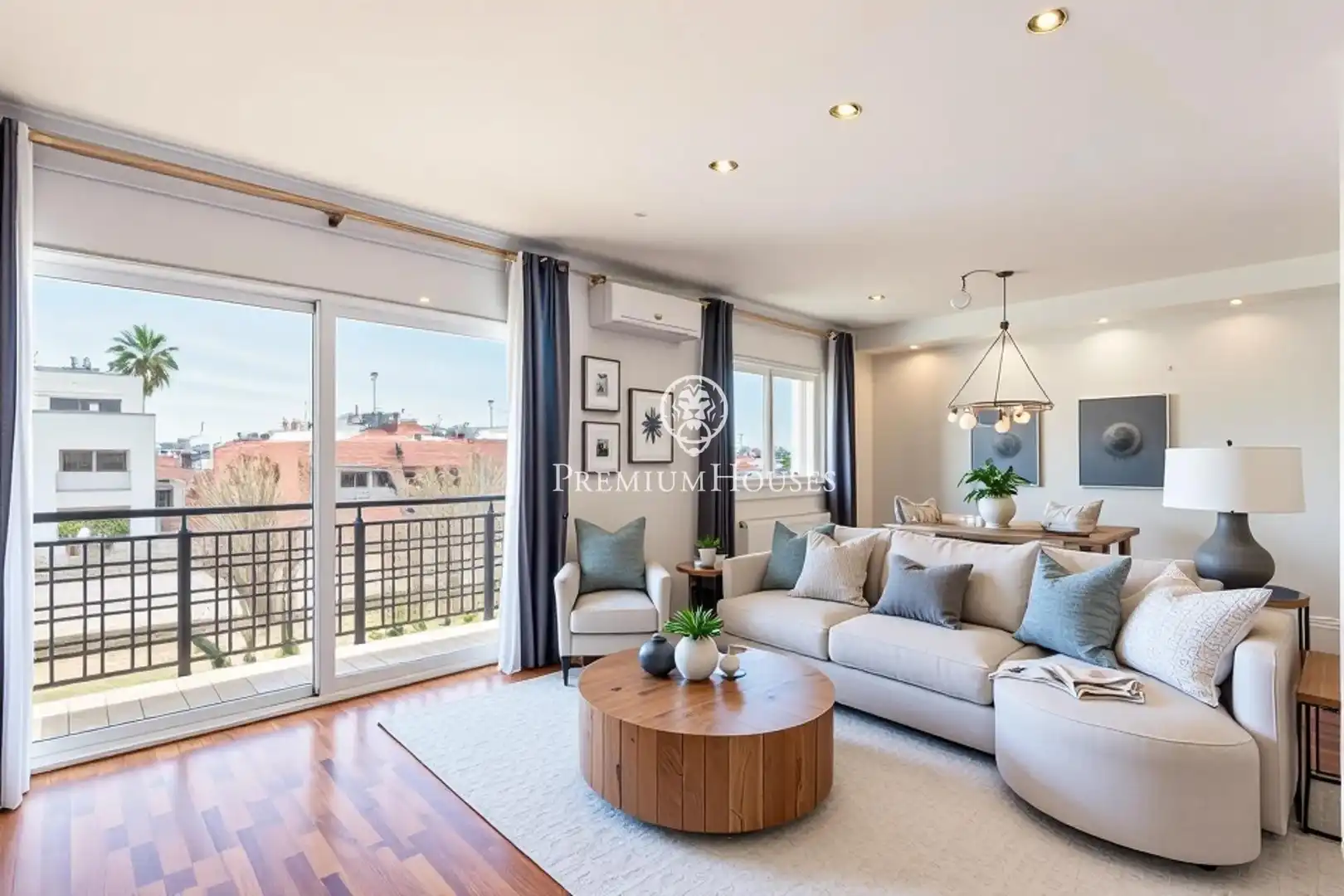 Living room of Attic for sale in Mataró  with Air Conditioner, Heating and Parquet flooring