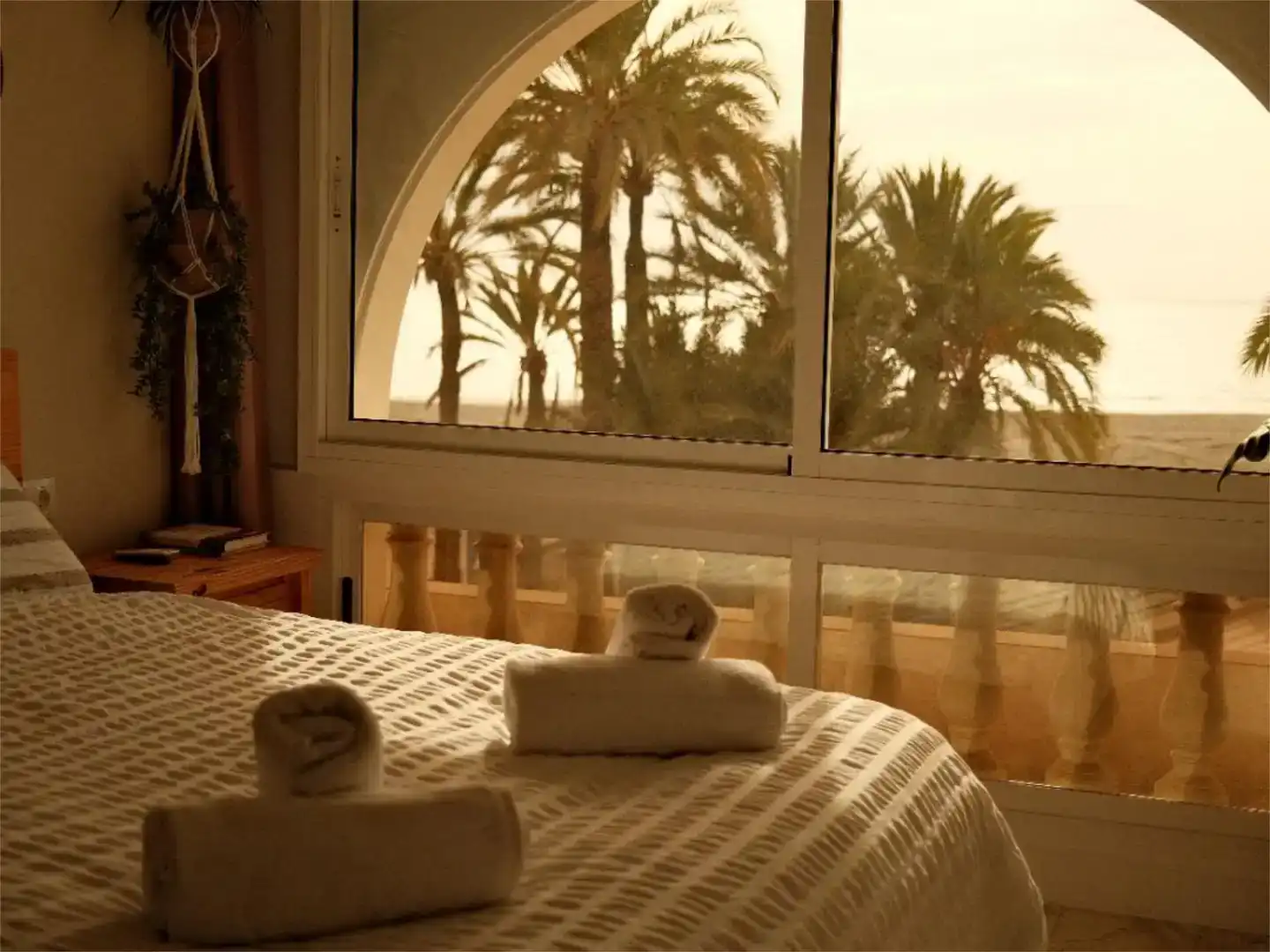 Schlafzimmer von Loft zur Miete in Santa Pola mit Klimaanlage und Möbliert