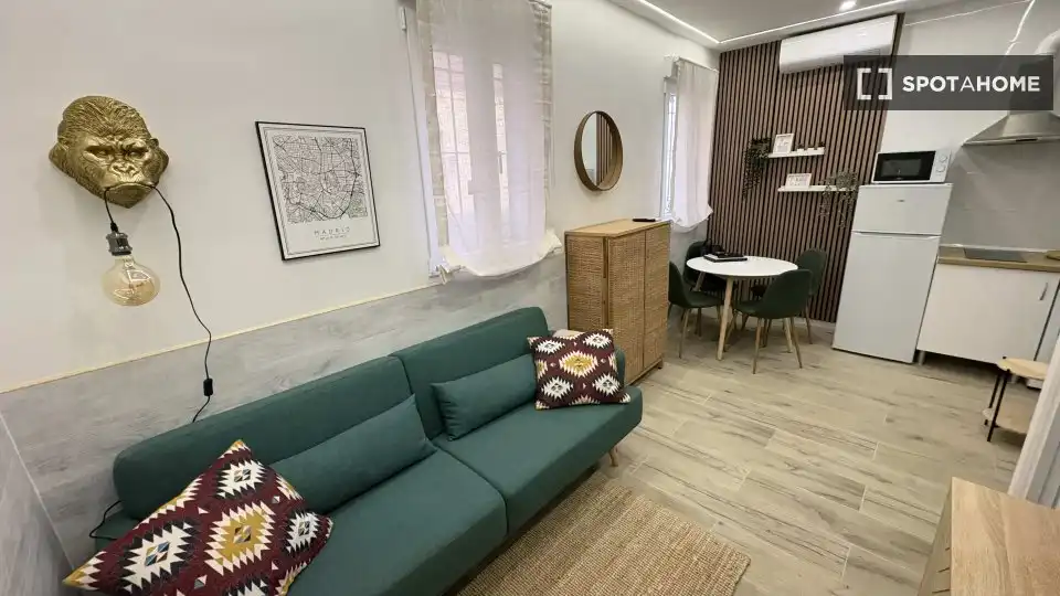 Sala d'estar de Pis de lloguer en Madrid amb Aire condicionat, Calefacció i Moblat