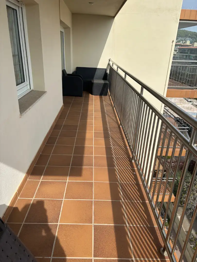 Terrassa de Apartament de lloguer en Castell d'Aro, Platja d'Aro i s'Agaró amb Moblat, Rentadora i Balcó