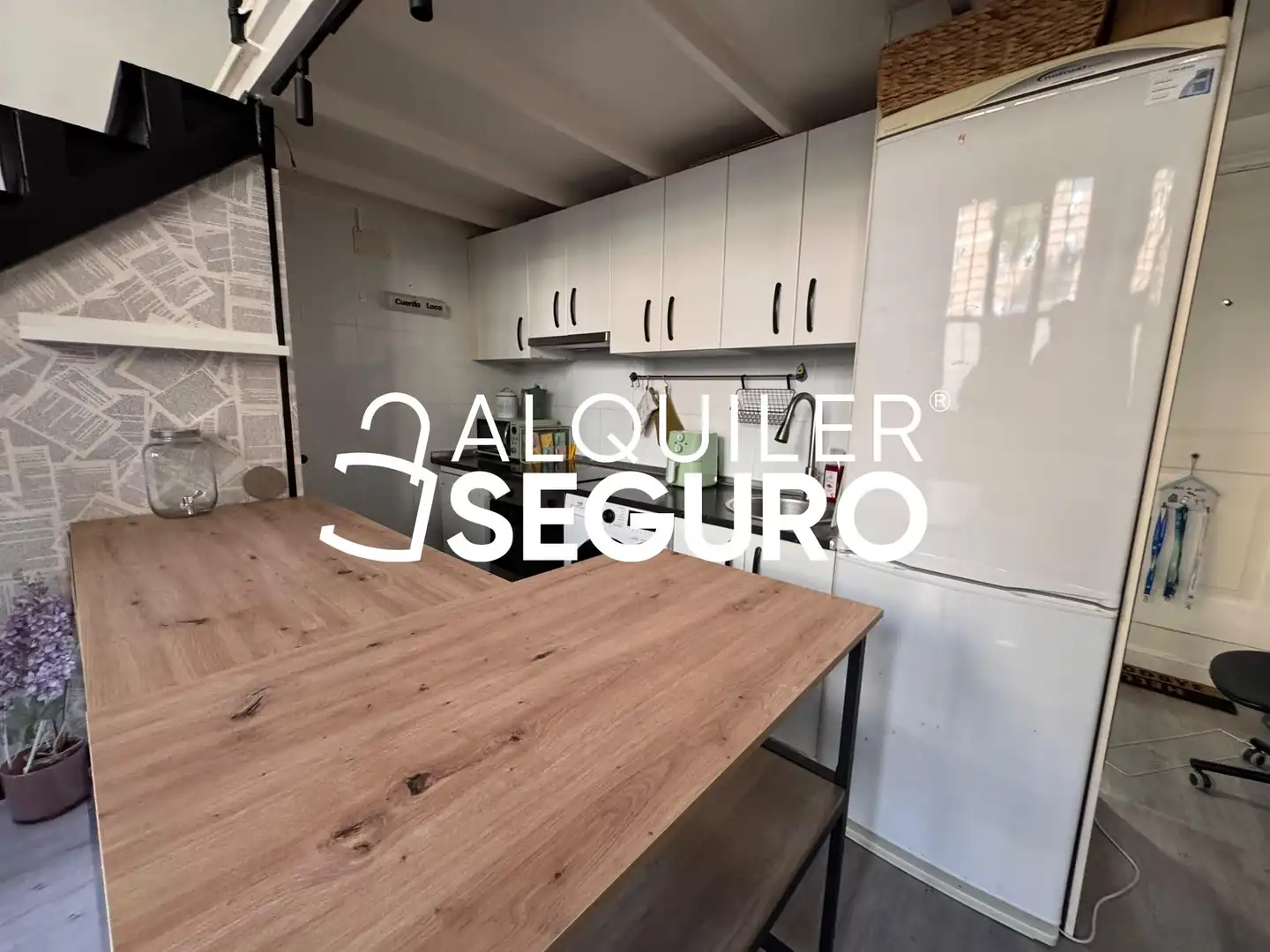 Küche von Loft zur Miete in Madrid mit Klimaanlage, Heizung und Möbliert