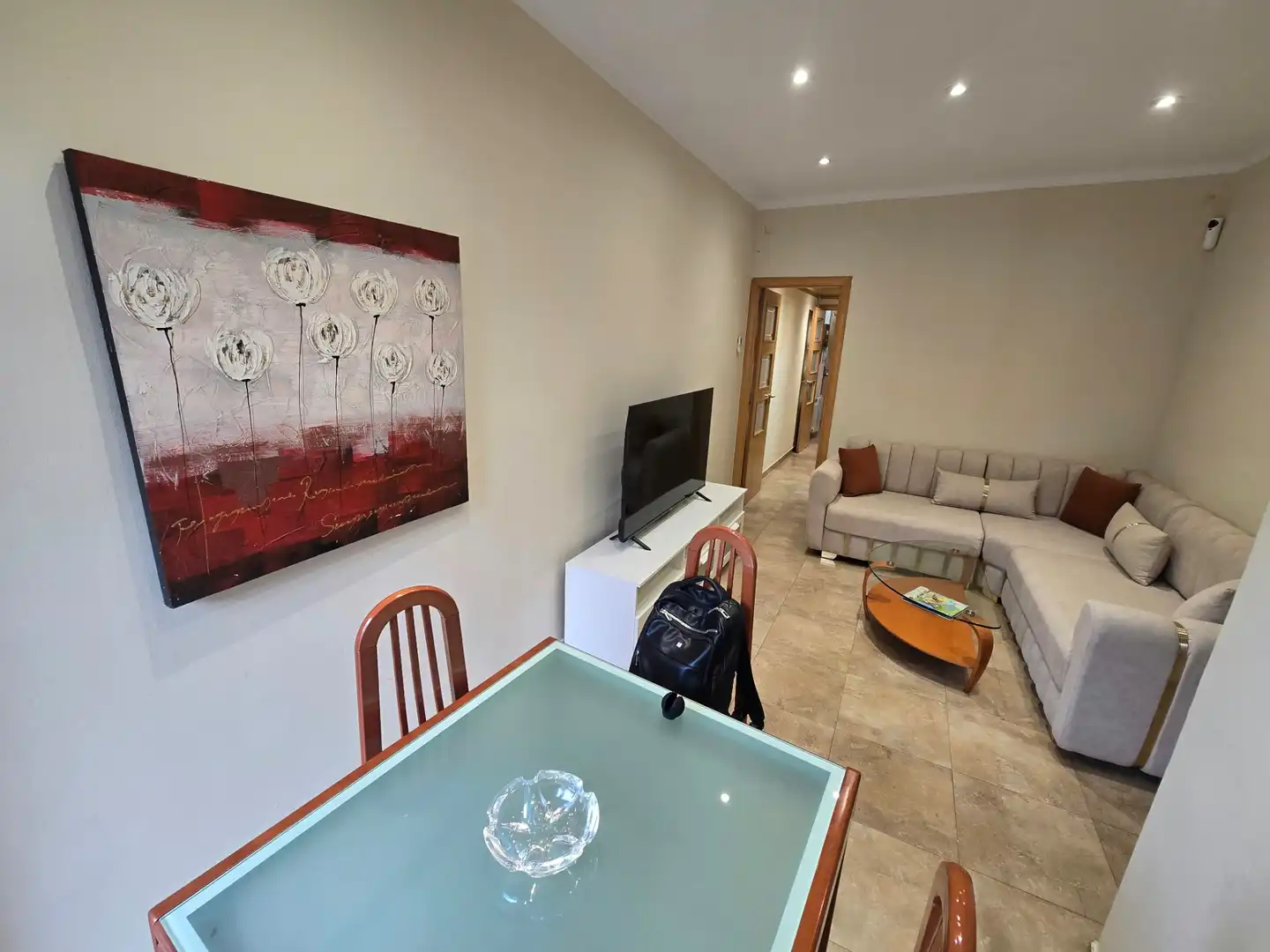 Sala de estar de Piso en venta en Barcelona con Aire acondicionado y Balcón