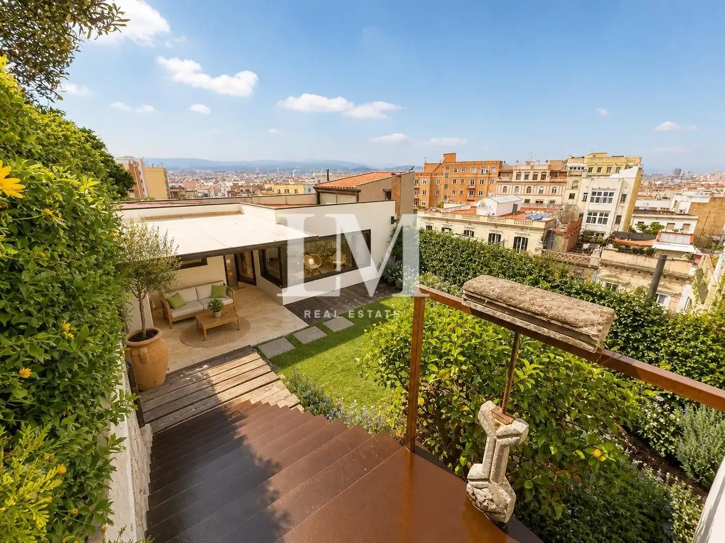 Terraza de Casa o chalet de alquiler en Barcelona con Aire acondicionado, Jardín privado y Terraza