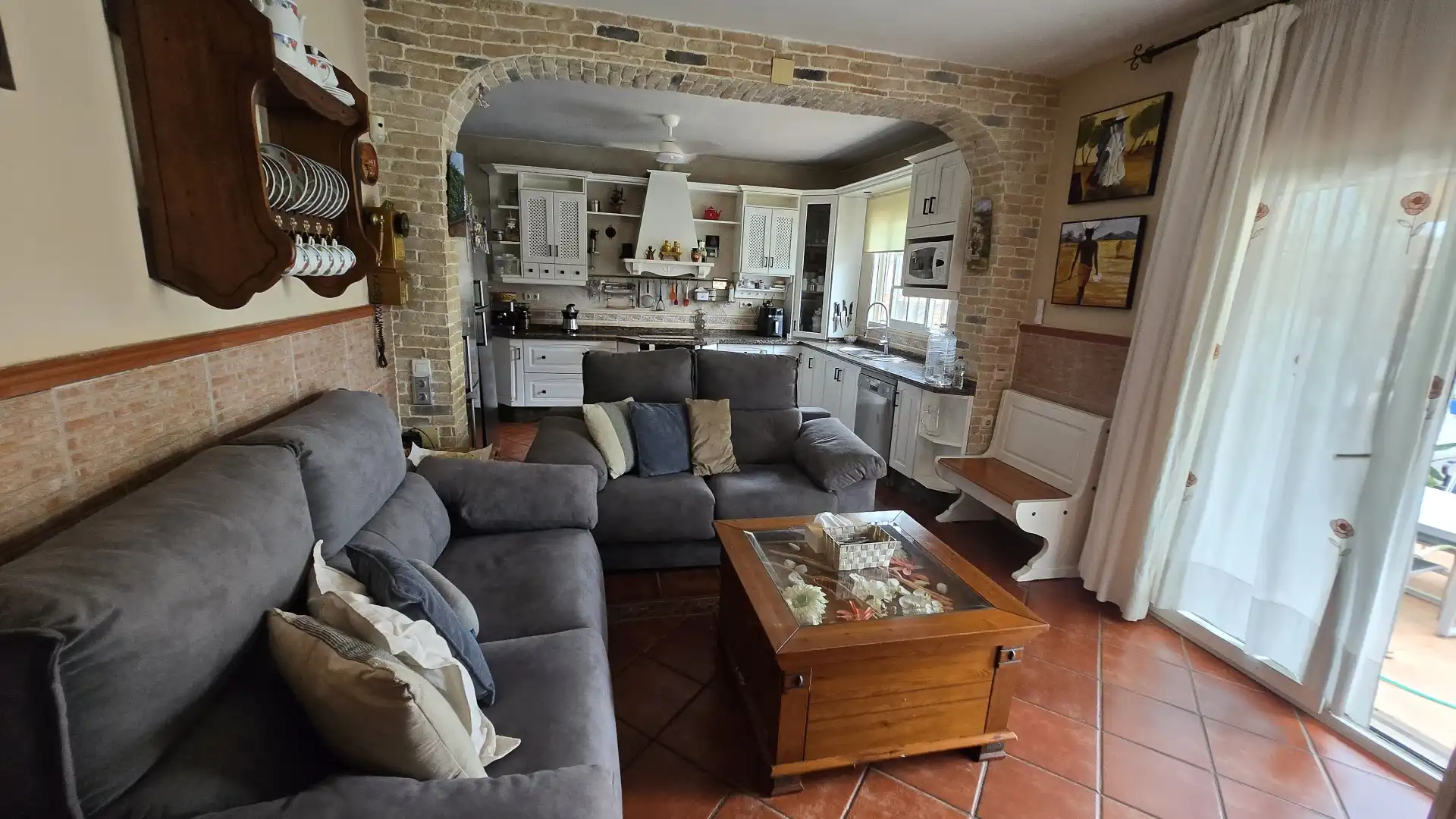 Living room of Houses for sale in Málaga  with Air Conditioner, Private garden and Terrace