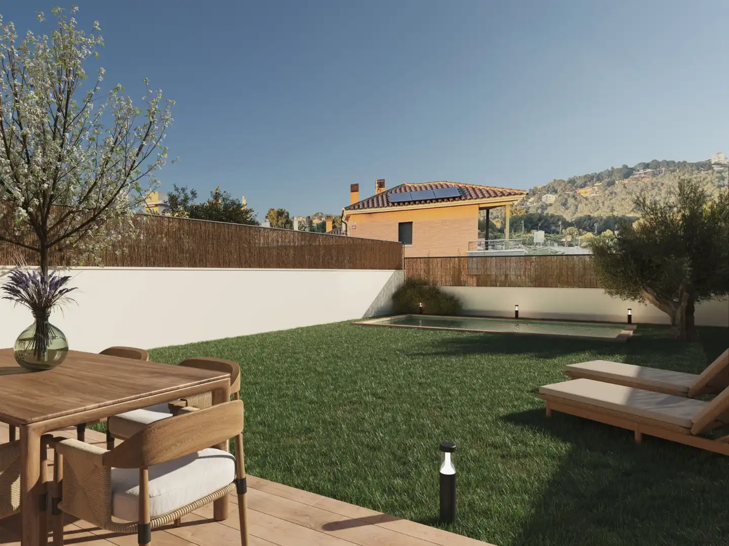 Garden of Detached homes for sale in Roda de Berà  with Air Conditioner, Heating and Private garden