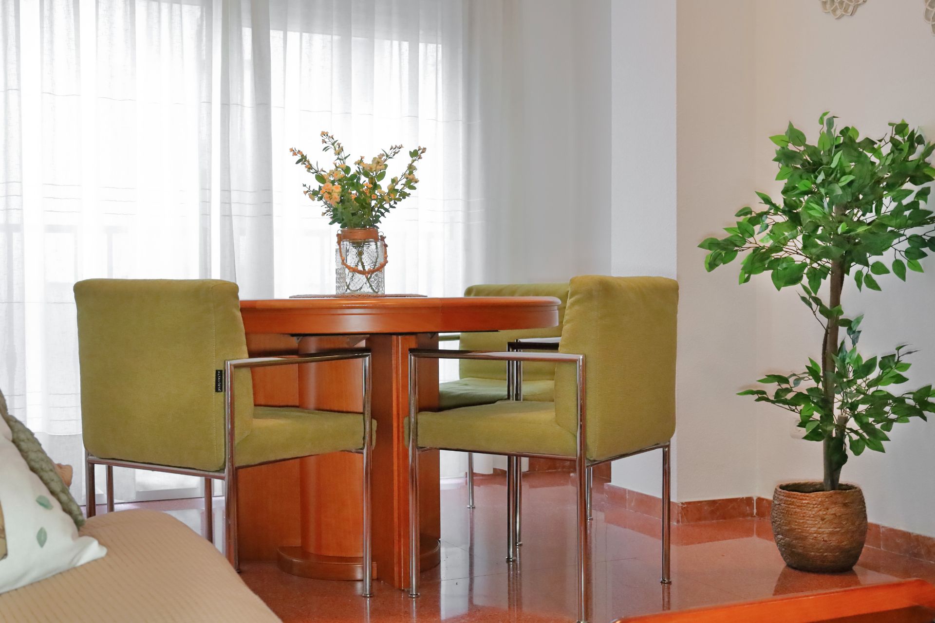 Dining room of Flat for rent in Jijona / Xixona  with Heating, Terrace and Furnished