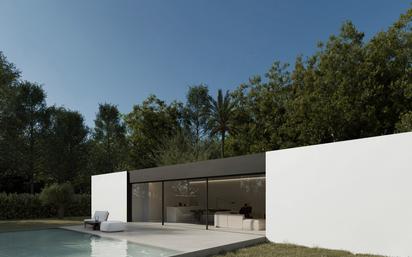 Vista exterior de Casa o xalet en venda en L'Alfàs del Pi amb Jardí privat i Piscina