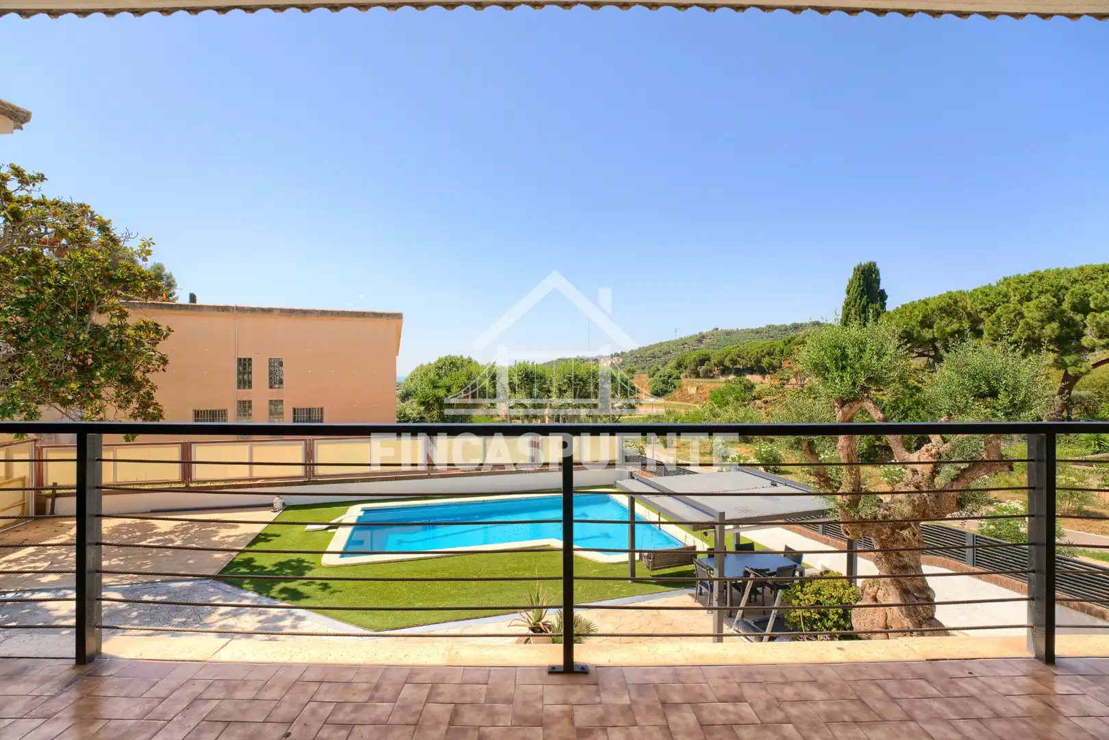 Terraza de Casa o chalet en venta en Tiana con Jardín privado, Terraza y Piscina
