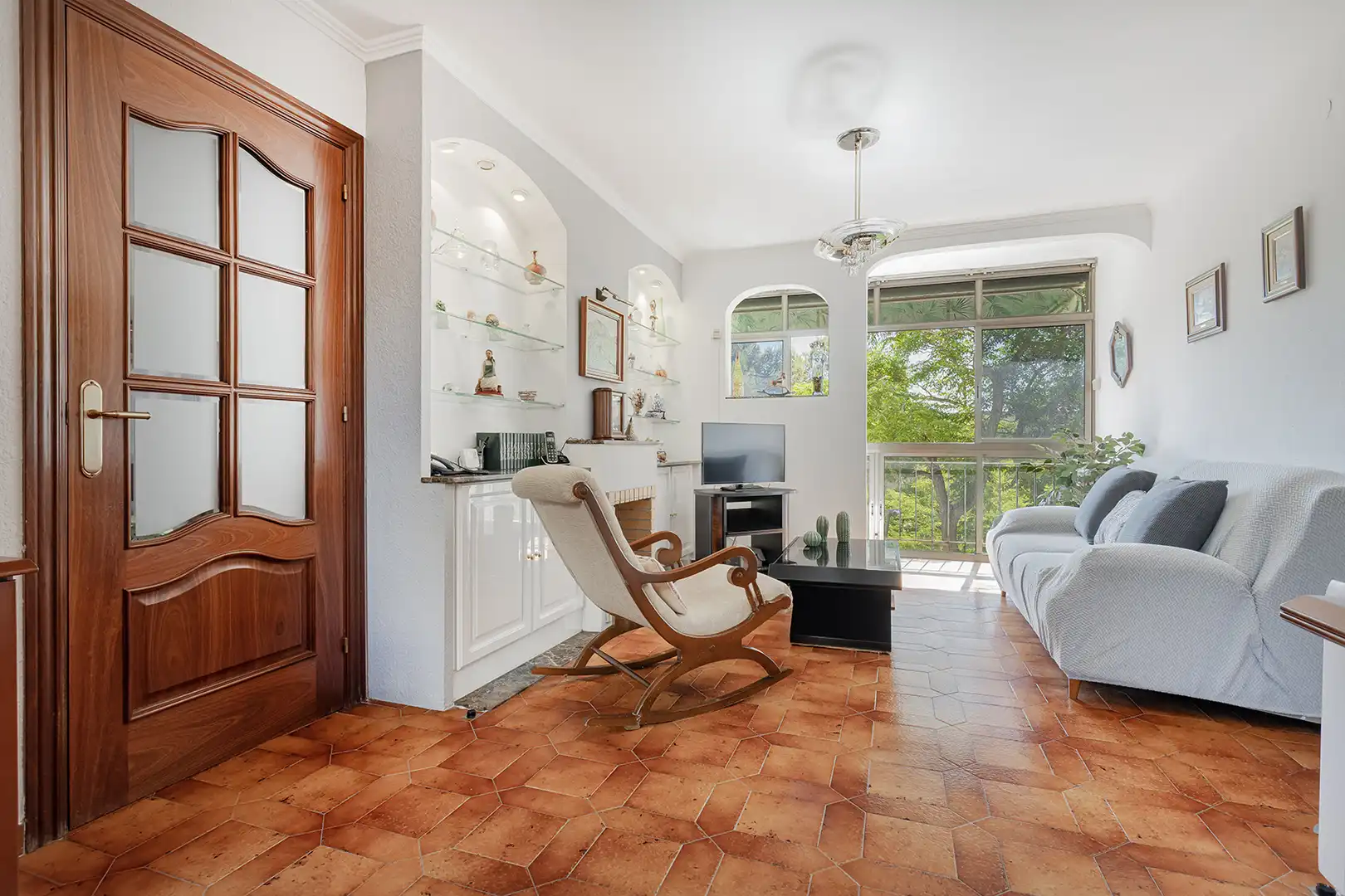 Sala de estar de Piso en venta en Barcelona con Aire acondicionado, Calefacción y Horno