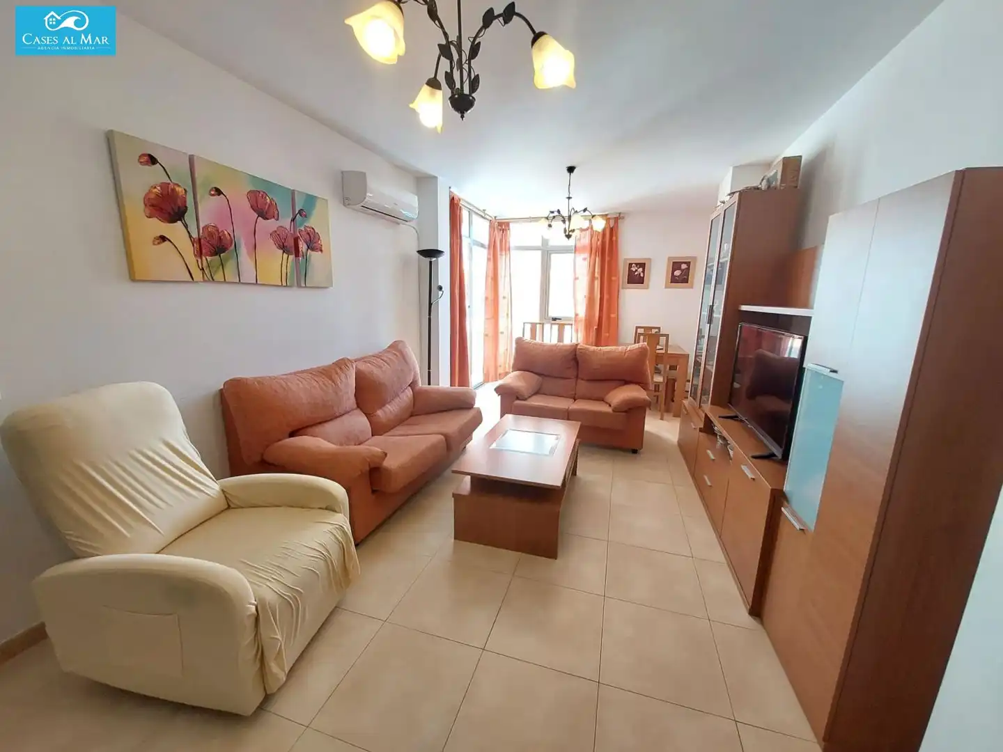 Sala d'estar de Apartament en venda en Oropesa del Mar / Orpesa amb Aire condicionat, Calefacció i Terrassa