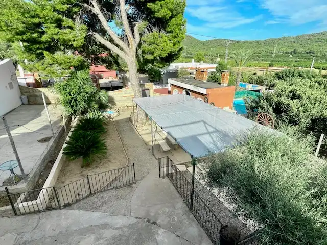 Exterior view of Houses for sale in Cella  with Heating, Parquet flooring and Terrace