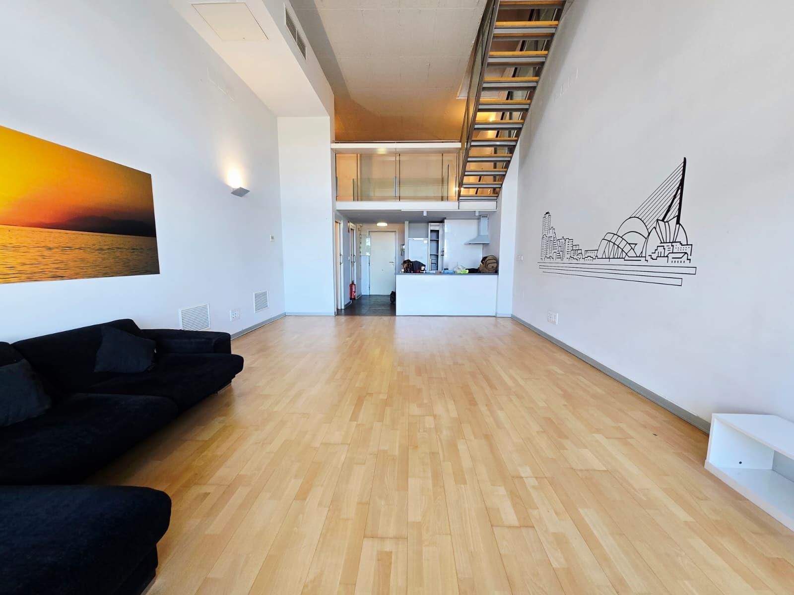 Living room of Flat for rent in  Valencia Capital  with Private garden, Terrace and Balcony