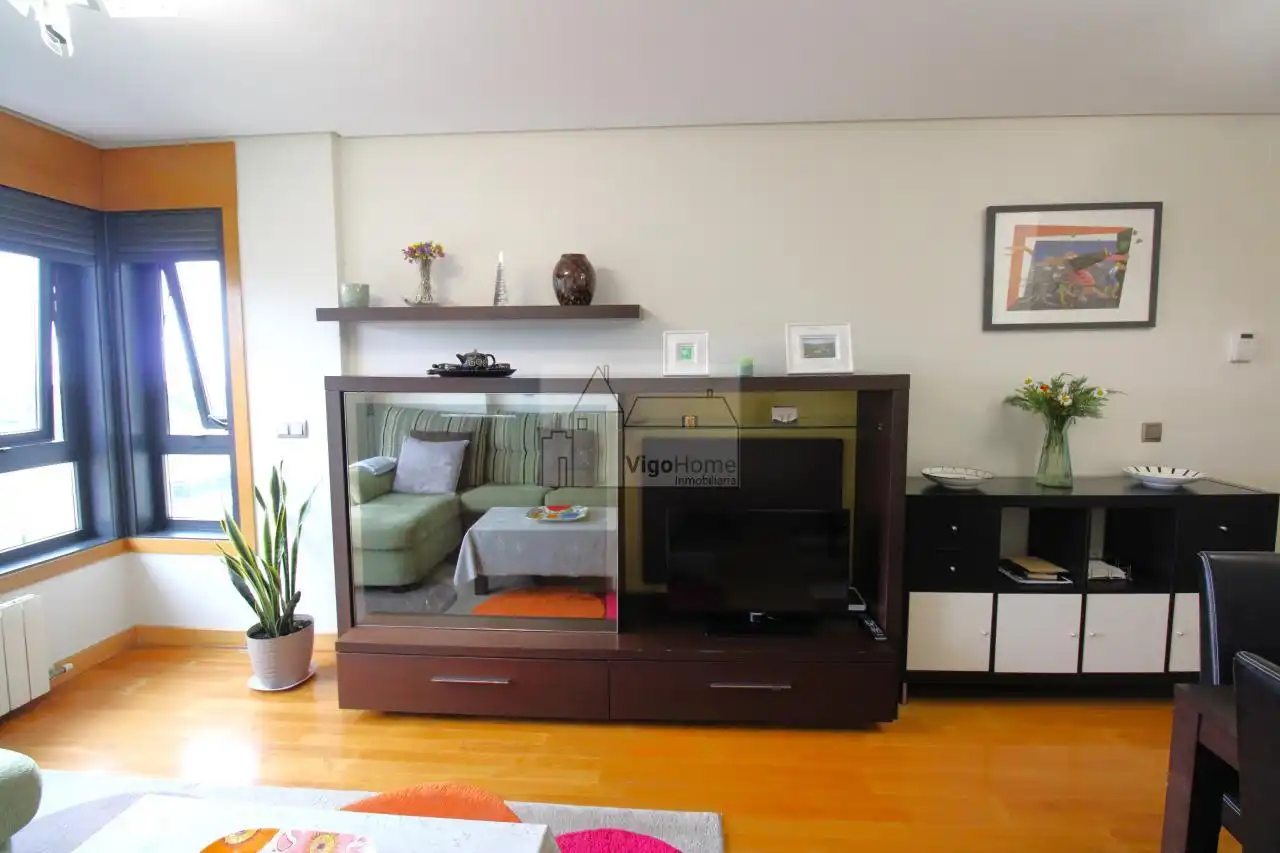 Living room of Flat for rent in Vigo   with Heating, Swimming Pool and Furnished