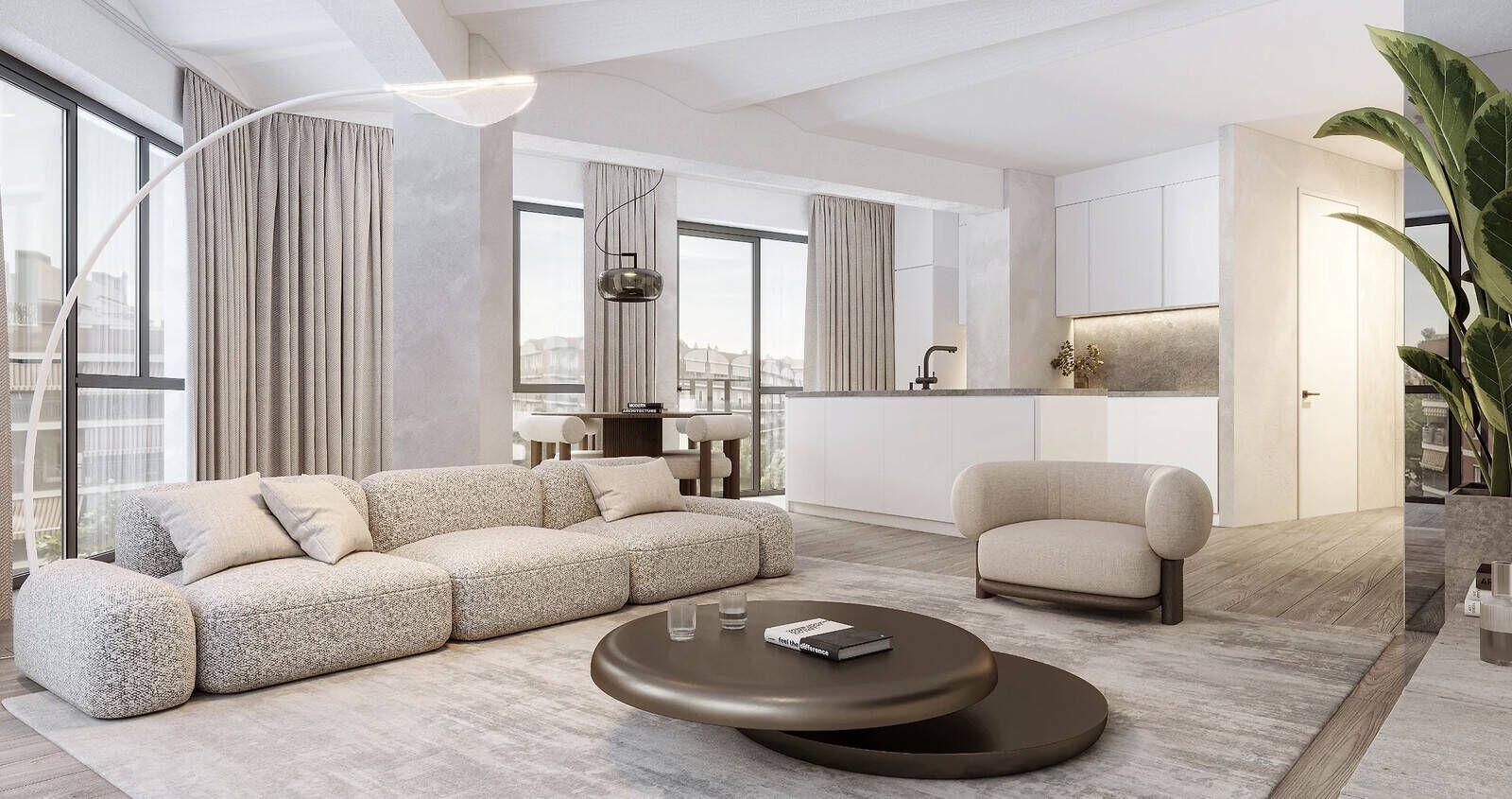 Living room of Apartment for sale in  Barcelona Capital  with Air Conditioner, Terrace and Balcony