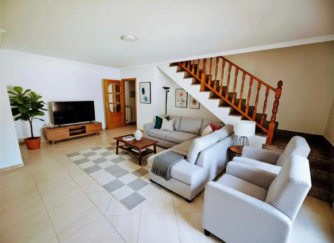 Wohnzimmer von Maisonette zum Verkauf in Arroyomolinos (Madrid) mit Klimaanlage, Heizung und Privatgarten