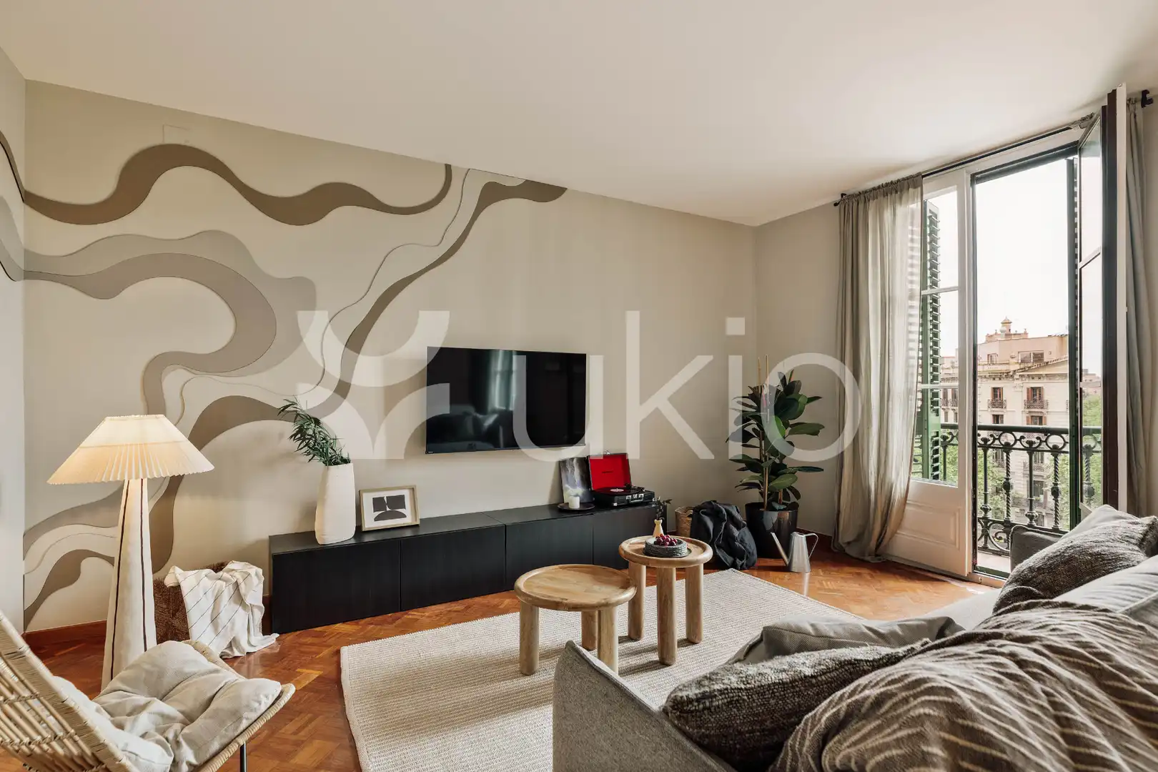 Sala d'estar de Apartament de lloguer en Barcelona amb Aire condicionat, Calefacció i Moblat