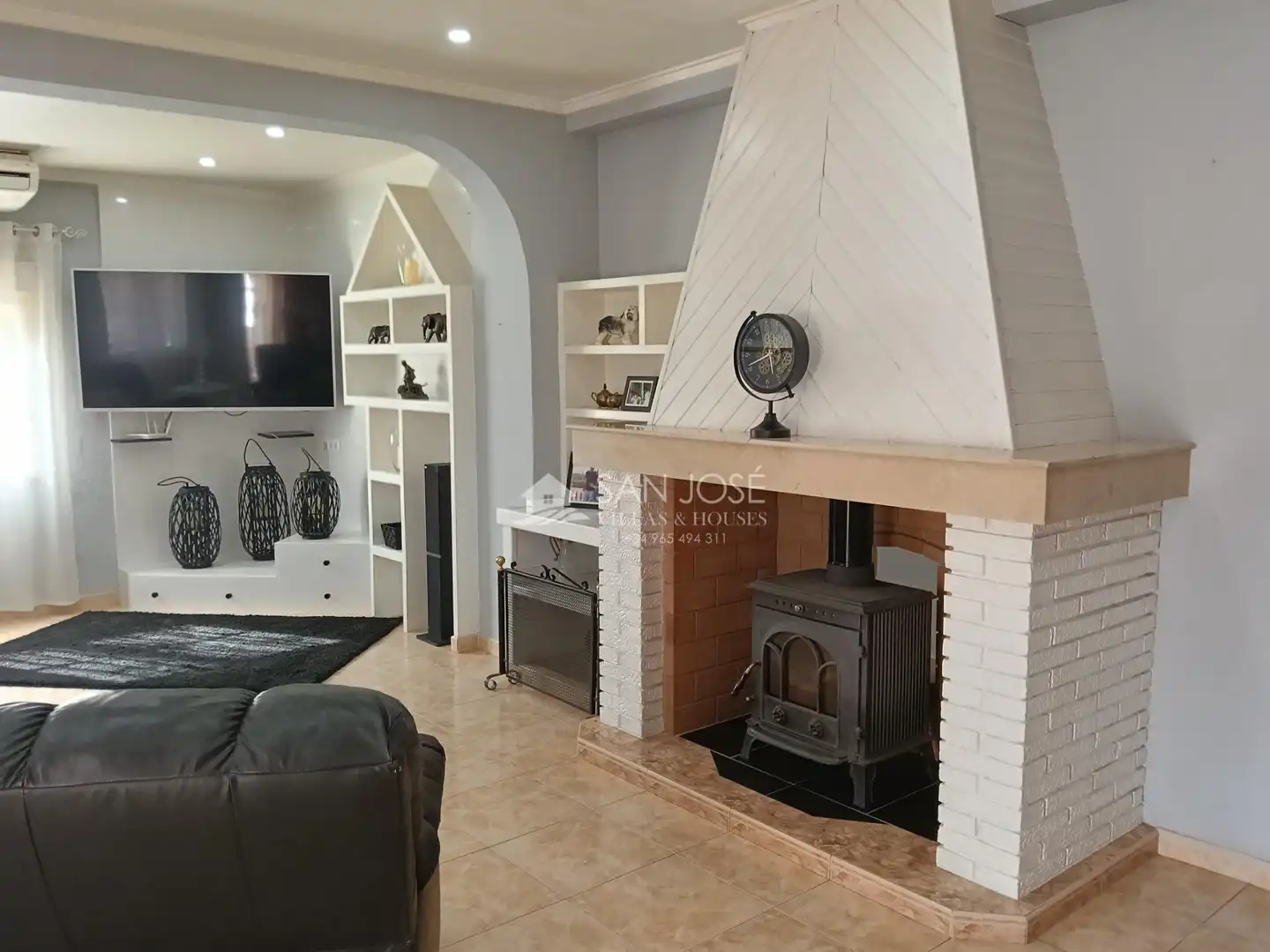Sala de estar de Casa o chalet en venta en Aspe con Aire acondicionado, Calefacción y Jardín privado
